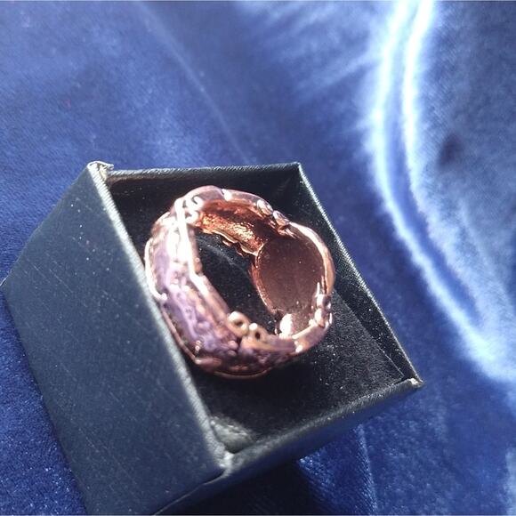 Copper Celtic Blue Gem Unisex Ring size 10 new old stock fashion jewelry - Picture 6 of 16